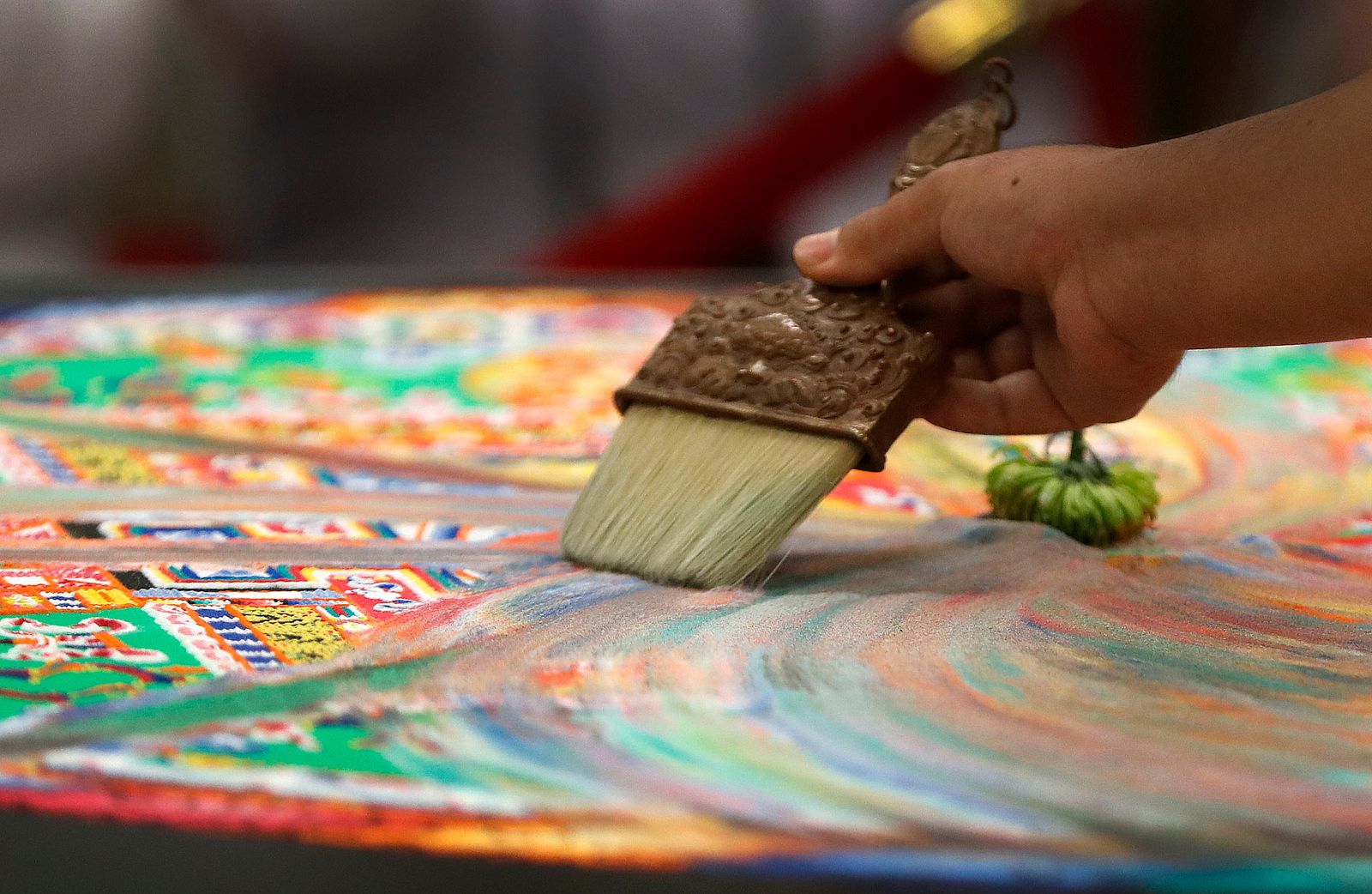 Painstakingly created, then swept away: Tibetan monks' sand mandala at Lily Dale